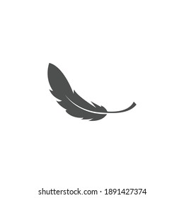 Feather pen sign and symbol logo