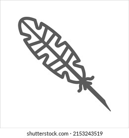Icono de línea simple de pluma