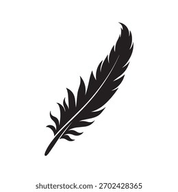 Feather Pen Torch Emblem Representing Knowledge Light and Artistic Literature Spirit