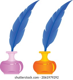dibujo vectorial de plumas de plumas e ilustración