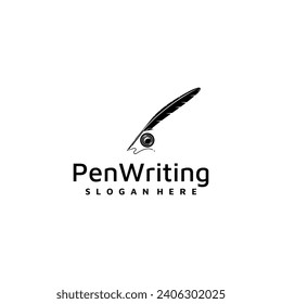 Feather Pen Vector Design Logo Element