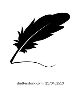 Feather pen vector icon. vector illustration