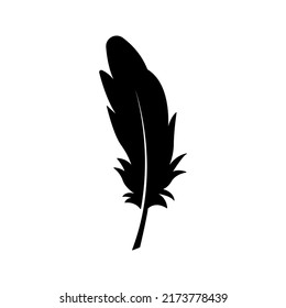 Feather pen vector icon. Feather sign.  vector illustration