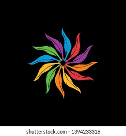 Feather pen vector logo design