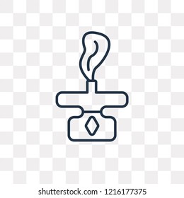 Feather pen vector outline icon isolated on transparent background, high quality linear Feather pen transparency concept can be used web and mobile