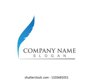 Feather pen write sign logo template app icons
