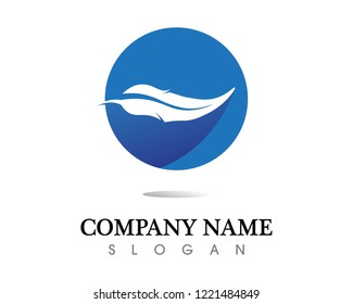 Feather pen write sign logo template app icons