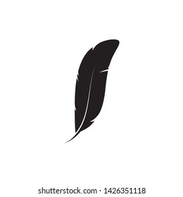 Feather pen write sign logo template app icons