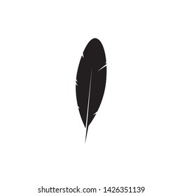 Feather pen write sign logo template app icons