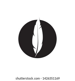 Feather pen write sign logo template app icons