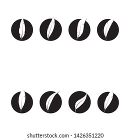 Feather pen write sign logo template app icons