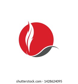 Feather pen write sign logo template app icons
