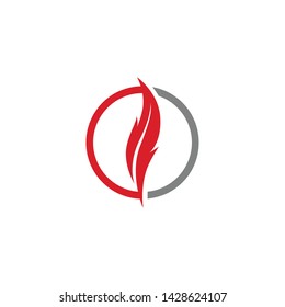 Feather pen write sign logo template app icons
