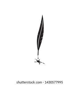 feather pen write sign logo template app icons