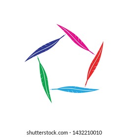 FEATHER PEN WRITE SIGN LOGO TEMPLATE ICONS