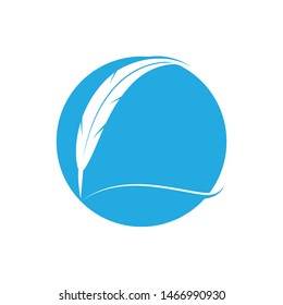 
Feather pen write sign logo template app icons