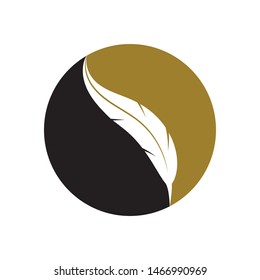 
Feather pen write sign logo template app icons