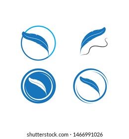 
Feather pen write sign logo template app icons