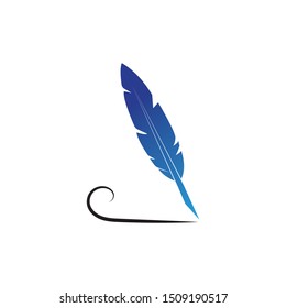 feather pen write sign logo template app icons