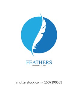 feather pen write sign logo template app icons