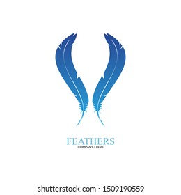 feather pen write sign logo template app icons