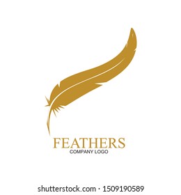feather pen write sign logo template app icons