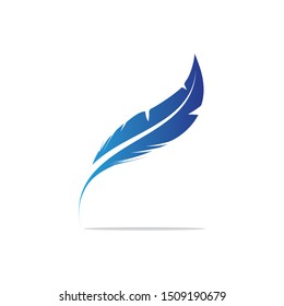 feather pen write sign logo template app icons