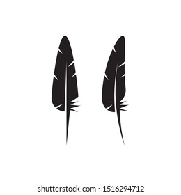 Feather pen write sign logo template app icons