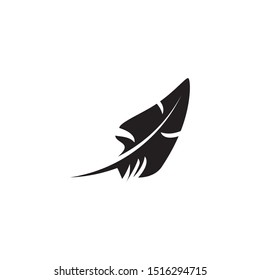Feather pen write sign logo template app icons