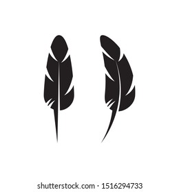 Feather pen write sign logo template app icons
