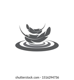 Feather pen write sign logo template app icons