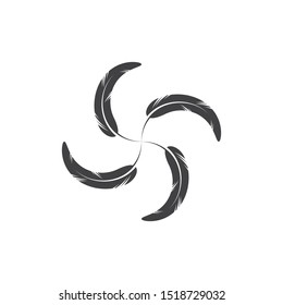 Feather pen write sign logo template app icons
