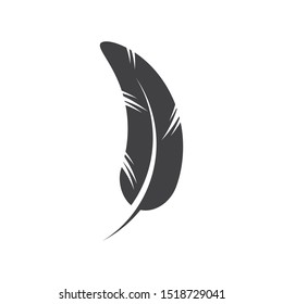 Feather pen write sign logo template app icons