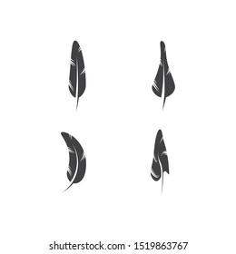 Feather pen write sign logo template app icons
