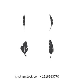 Feather pen write sign logo template app icons
