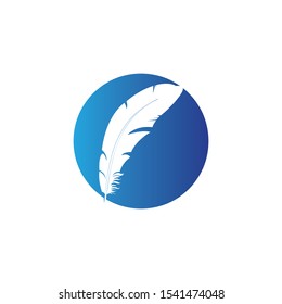 feather pen write sign logo template app icons