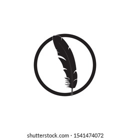 feather pen write sign logo template app icons