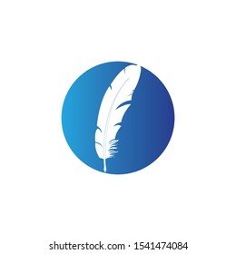 feather pen write sign logo template app icons