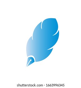 feather pen write sign logo template app icons