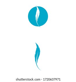 Feather pen write sign logo template app icons