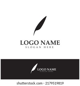 feather pen write sign logo template app icons