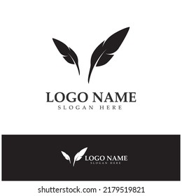 feather pen write sign logo template app icons