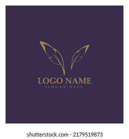 feather pen write sign logo template app icons