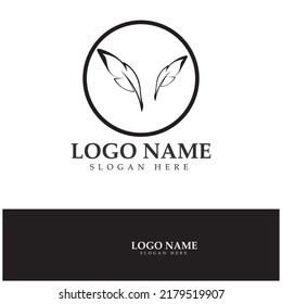 feather pen write sign logo template app icons