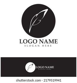 feather pen write sign logo template app icons