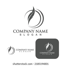 feather pen write sign logo template app icons