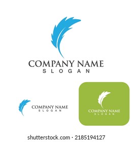 feather pen write sign logo template app icons