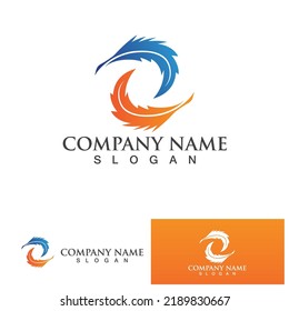 feather pen write sign logo template app icons