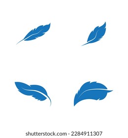 feather pen write sign logo template app icons