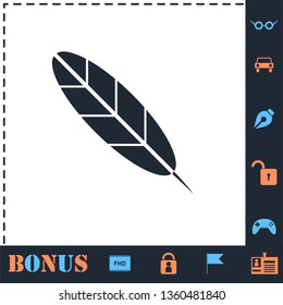 Feather. Perfect icon with bonus simple icons